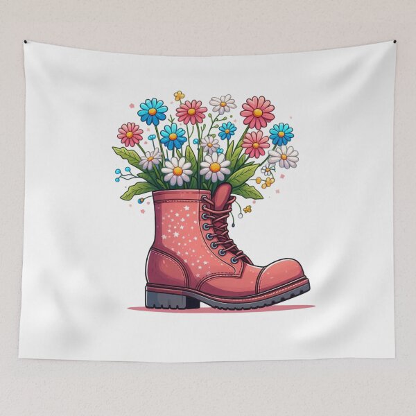 Item preview, Consider How The Wildflowers Grow - Cute Flowers Inside A Boot designed and sold by Empiredesigner3.