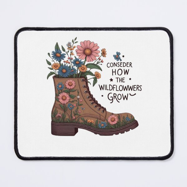 Item preview, Consider How The Wildflowers Grow - Cute Flowers Inside A Boot designed and sold by Empiredesigner3.