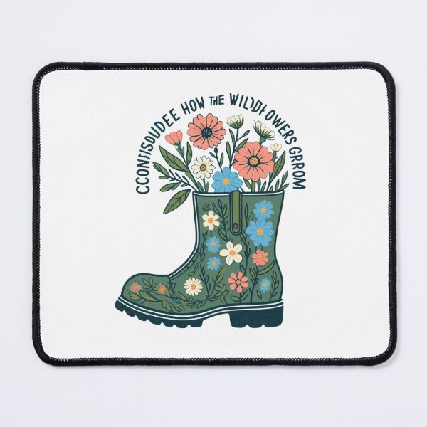 Item preview, Consider How The Wildflowers Grow - Cute Flowers Inside A Boot designed and sold by Empiredesigner3.