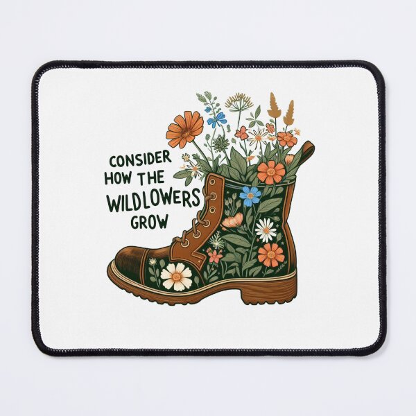 Item preview, Consider How The Wildflowers Grow - Cute Flowers Inside A Boot designed and sold by Empiredesigner3.