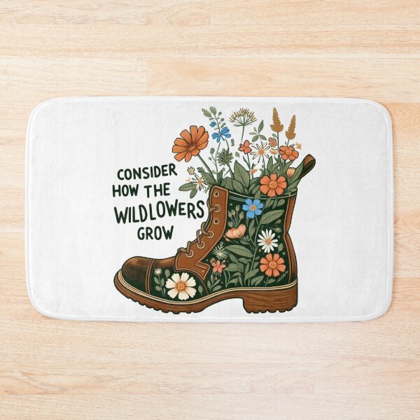 Item preview, Consider How The Wildflowers Grow - Cute Flowers Inside A Boot designed and sold by Empiredesigner3.