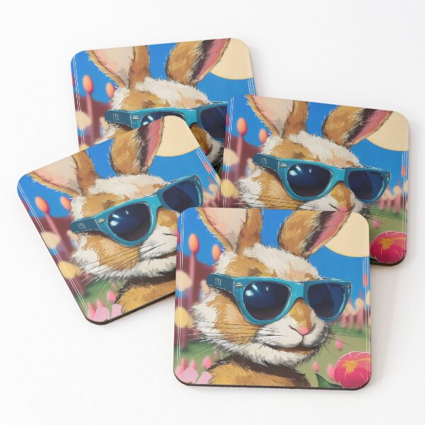 Item preview, Flowerfield Cool Easter Bunny Sunglasses designed and sold by EmeraldeaArt.