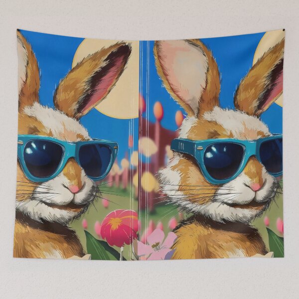 Item preview, Flowerfield Cool Easter Bunny Sunglasses designed and sold by EmeraldeaArt.