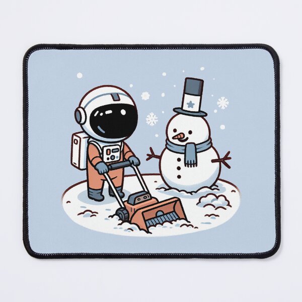 Item preview, Snow Blower Adventure of Astronaut and Snowman designed and sold by zzz888.