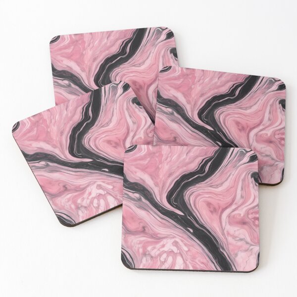 Item preview, GRANT marble pink dark black elegante style designed and sold by ProzixART.