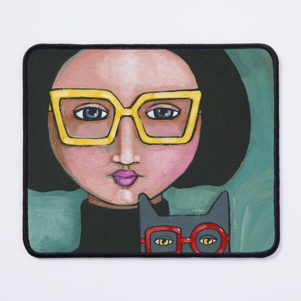 Item preview, Yellow Glasses Red Glasses designed and sold by KilkennyCat Art.