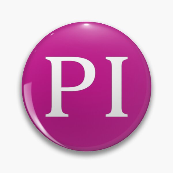 Item preview, PI Initials Monogram Elegant White Letters designed and sold by Jeallan Designs.