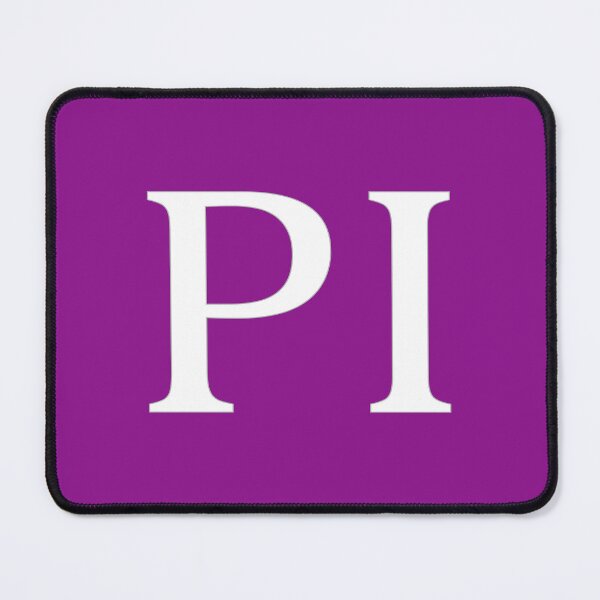Item preview, PI Initials Monogram Elegant White Letters designed and sold by Jeallan Designs.