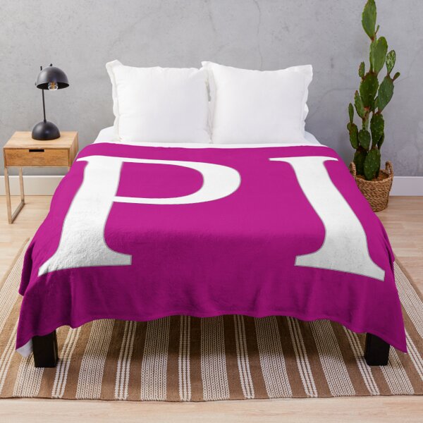 Item preview, PI Initials Monogram Elegant White Letters designed and sold by Jeallan Designs.