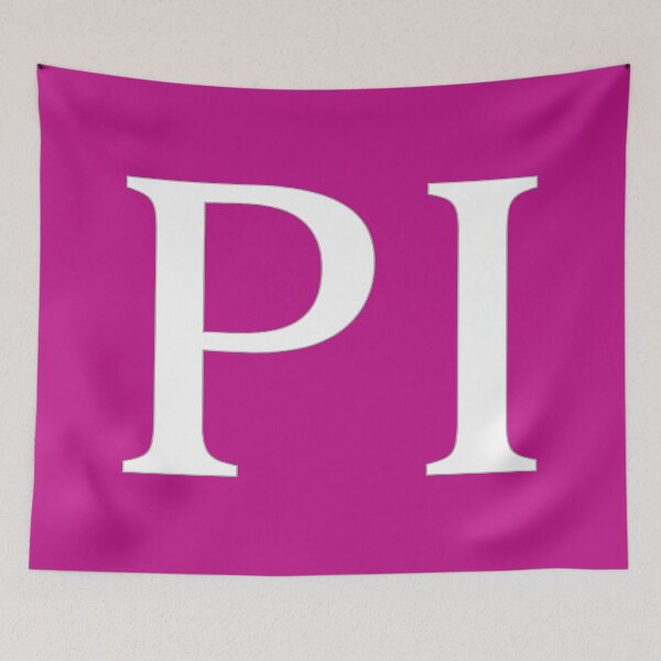 Item preview, PI Initials Monogram Elegant White Letters designed and sold by Jeallan Designs.
