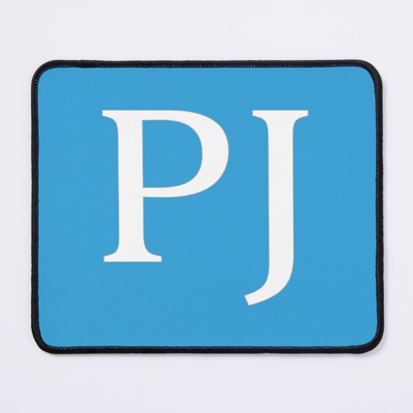 Item preview, PJ Initials Monogram Elegant White Letters designed and sold by Jeallan Designs.