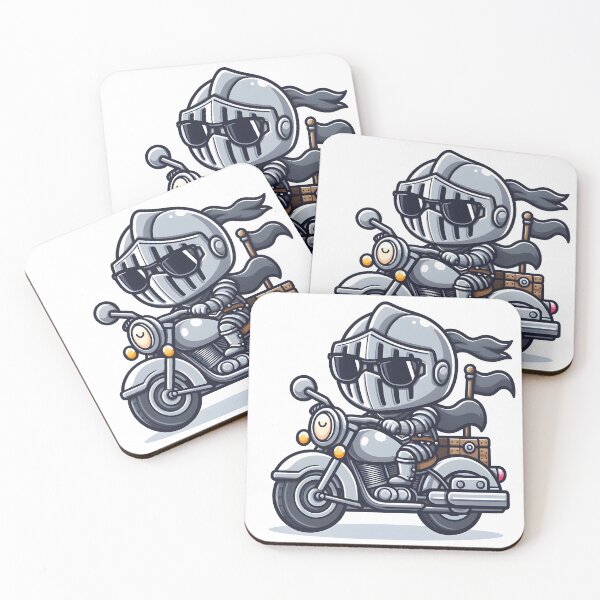 Artikelvorschau, Kawaii Ritter auf Motorrad entworfen und verkauft von CanvasCutie.
