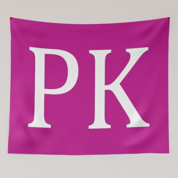 Item preview, PK Initials Monogram Elegant White Letters designed and sold by Jeallan Designs.