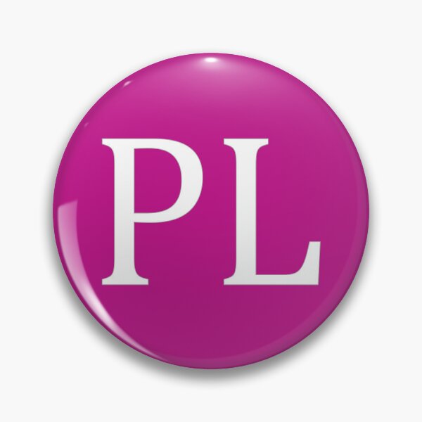 Item preview, PL Initials Monogram Elegant White Letters designed and sold by Jeallan Designs.