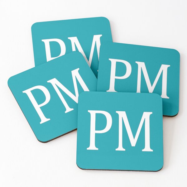 Item preview, PM Initials Monogram Elegant White Letters designed and sold by Jeallan Designs.