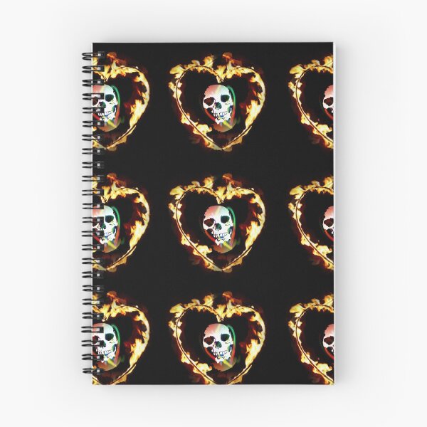 Item preview, SKULLS IN A HEART SURROUNDED BY FIRE designed and sold by inarausch2023.