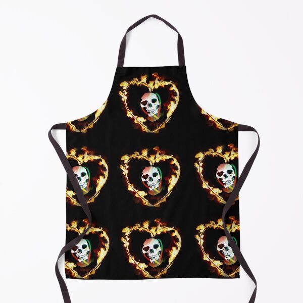 Item preview, SKULLS IN A HEART SURROUNDED BY FIRE designed and sold by inarausch2023.