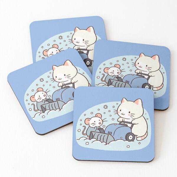 Item preview, Cat and Mouse Joy in the Snow with Snow Blower designed and sold by zzz888.