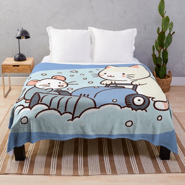 Item preview, Cat and Mouse Joy in the Snow with Snow Blower designed and sold by zzz888.
