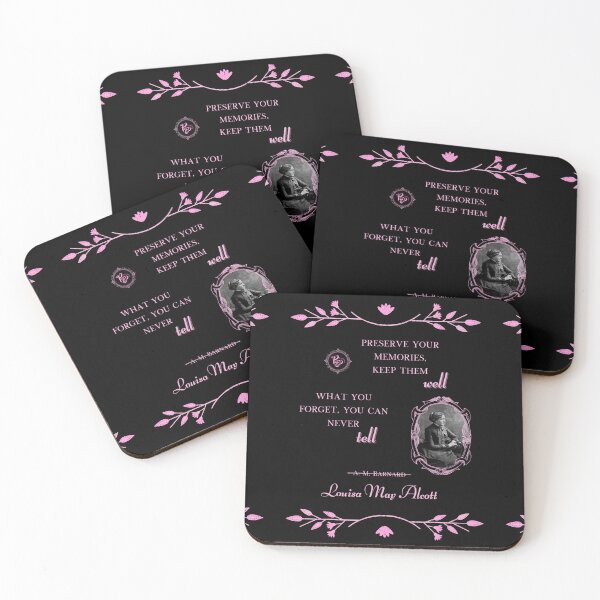 Item preview, Louisa May Alcott (black/pink) designed and sold by ProsetoPrint.