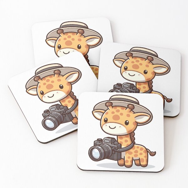 Item preview, Kawaii Photographer Giraffe designed and sold by CanvasCutie.