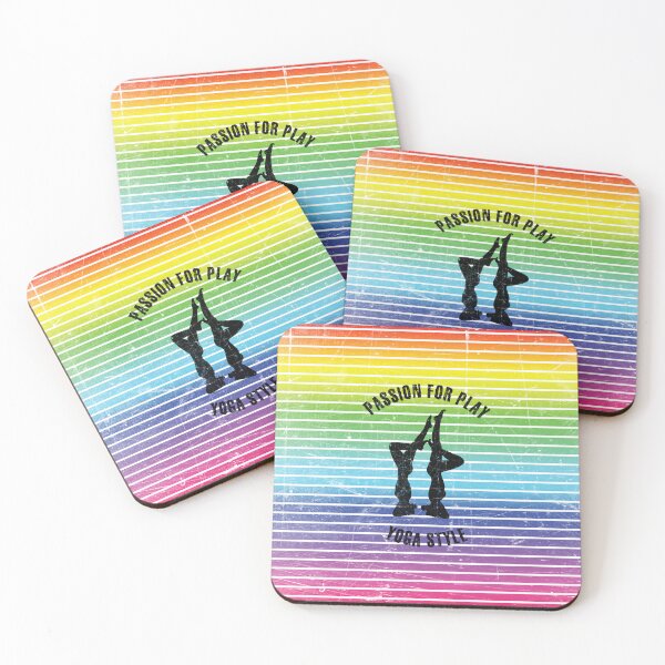 Item preview, Black silhouettes of women practicing yoga designed and sold by HarridanCreates.