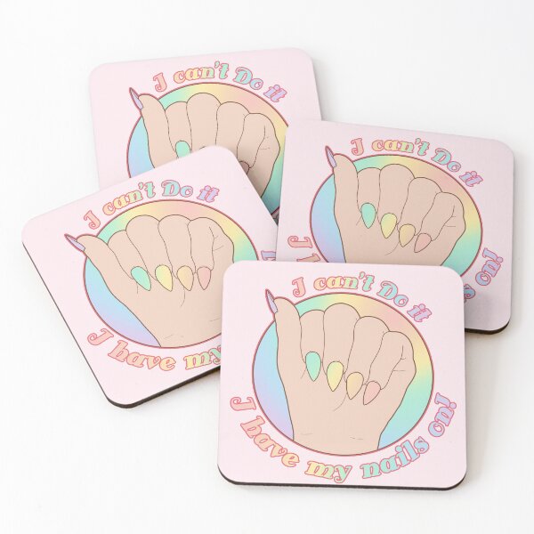 Item preview, My Nails are on - Pastel Rainbow designed and sold by ianablakeman.