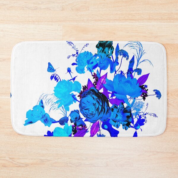 Item preview, Dominant Blue Sweet Coloured Leaves & Flowers  designed and sold by Pattern Hub.