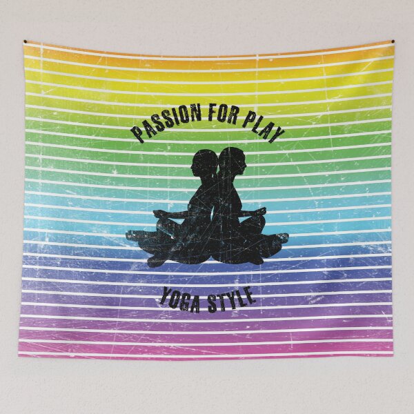 Item preview, Black silhouettes of sitting women practicing yoga designed and sold by HarridanCreates.