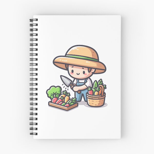 Item preview, Kawaii Farmer With A Sun Hat designed and sold by CanvasCutie.