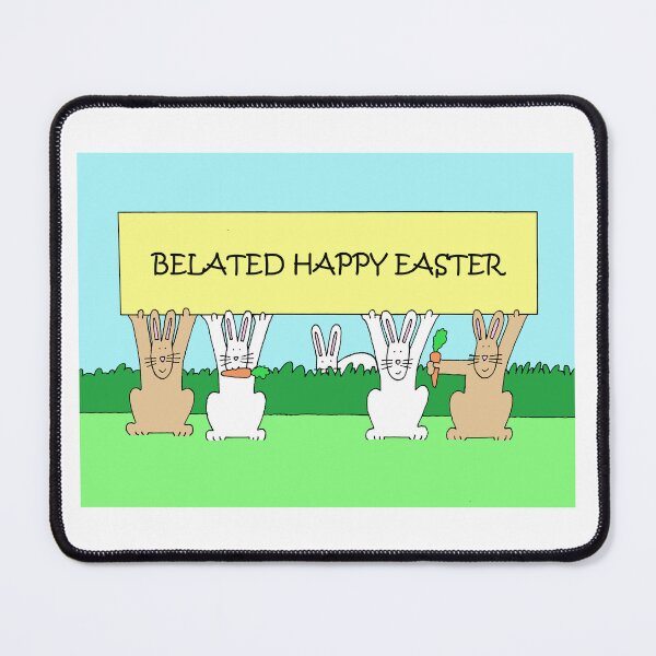 Item preview, Belated Happy Easter Bunnies Cartoon Fun designed and sold by KateTaylor.