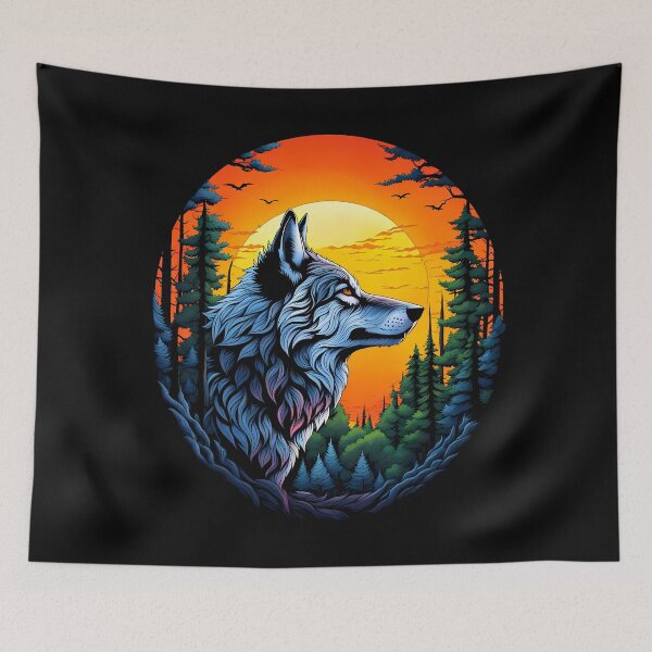 Item preview, Wolf in Circle of Trees, Ai Generated Art  designed and sold by ACC .