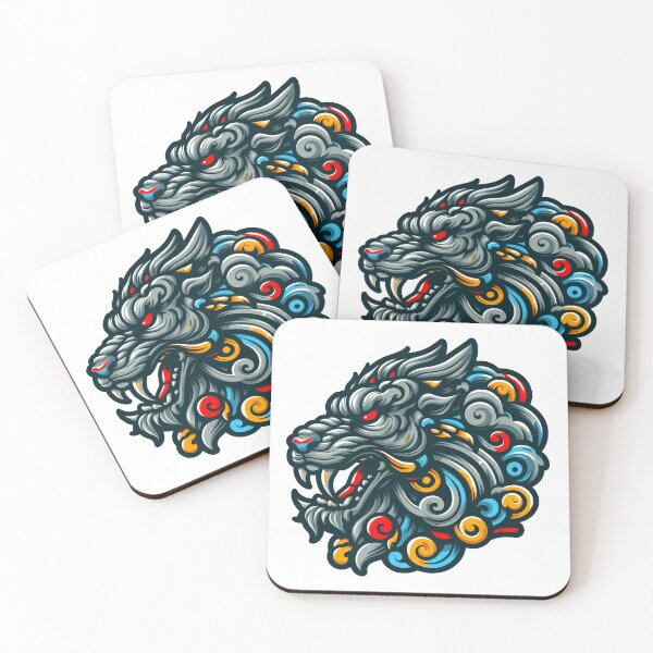 Item preview, Colorful Red Eye Head Dragon Art  designed and sold by SimpleP.