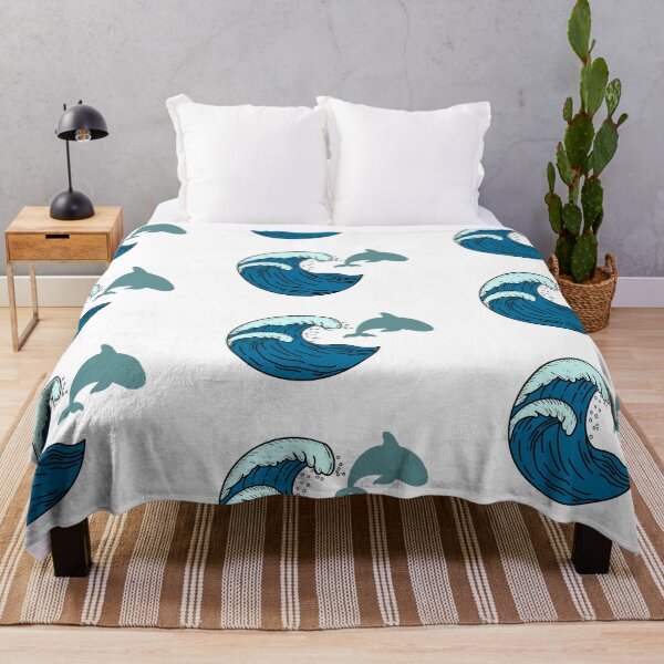 Item preview, Large waves and jumping orca designed and sold by Animals-by-JB.