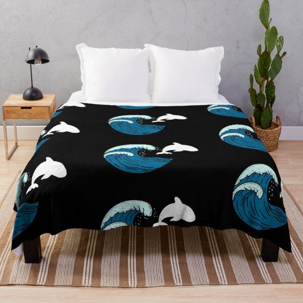 Item preview, Large waves and jumping orca designed and sold by Animals-by-JB.