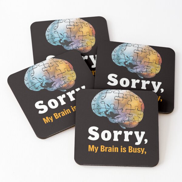 Item preview, Sorry, my brain is busy - orange designed and sold by Endless Projects.