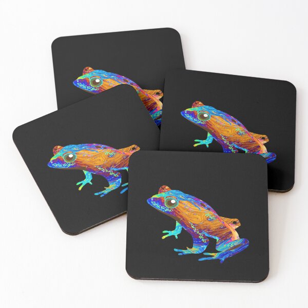 Item preview, Colourful Neon Tie Dye Frog designed and sold by Cuddleblossom.