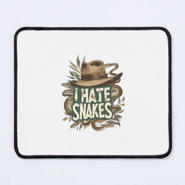 Item preview, I Hate Snakes - Fedora Hat and Serpents - Indy designed and sold by Fenay Designs.