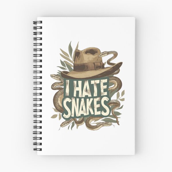 Item preview, I Hate Snakes - Fedora Hat and Serpents - Indy designed and sold by Fenay Designs.