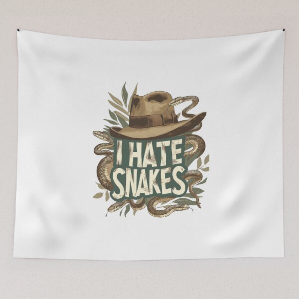 Item preview, I Hate Snakes - Fedora Hat and Serpents - Indy designed and sold by Fenay Designs.