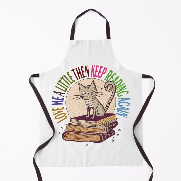 Item preview, Lazy Cat Illustration - Sleeping on Books with 'LOVE ME A LITTLE THEN KEEP READING AGAIN designed and sold by ironpalette.