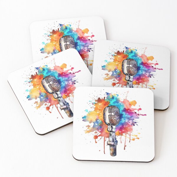 Item preview, Microphone Singer in Vibrant Graffiti Art designed and sold by NegarinFashions.