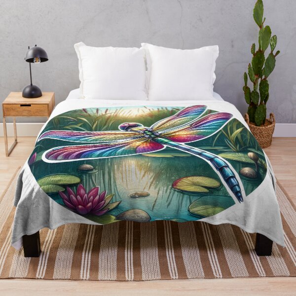 Item preview, Iridescent Wings: A Dragonfly Sketch designed and sold by AI-Only Creations.