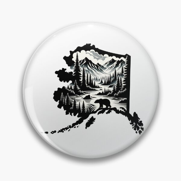 Item preview, wild alaska map and landscape designed and sold by landscapeworlds.