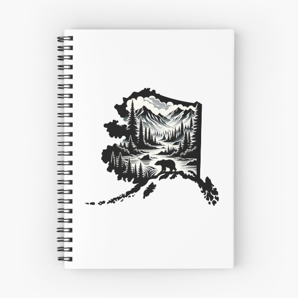Item preview, wild alaska map and landscape designed and sold by landscapeworlds.