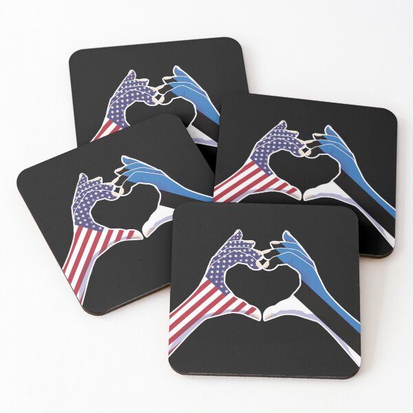 Aperçu de l'œuvre Estonie Estonien États-Unis États-Unis Amérique américaine Love Heart Peace créée et vendue par FlagX.