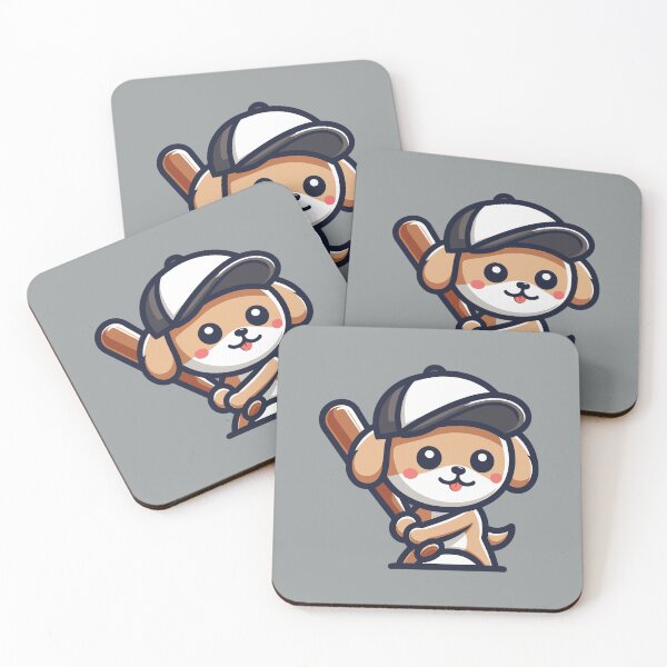 Item preview, Cute Dog Baseball Cartoon With Baseball Cap designed and sold by Daqomm.