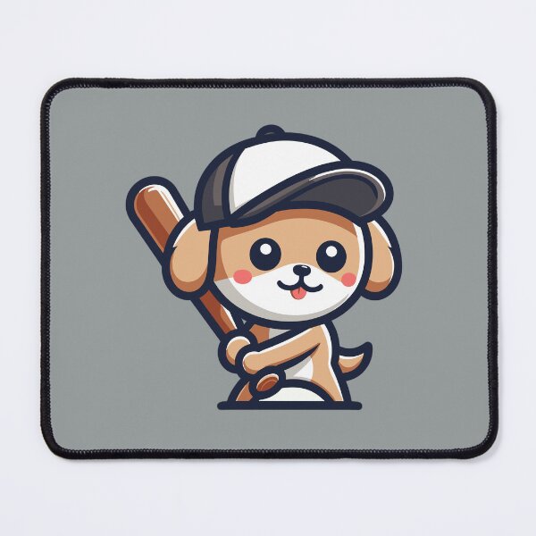 Item preview, Cute Dog Baseball Cartoon With Baseball Cap designed and sold by Daqomm.