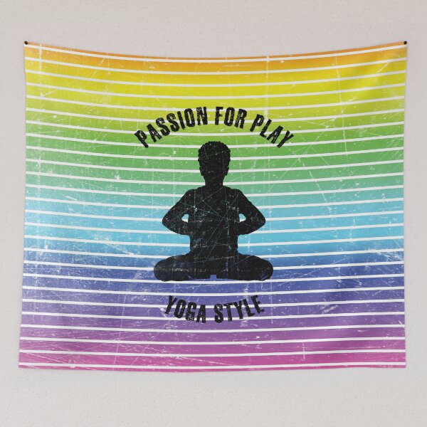 Item preview, Black silhouette of a little boy practicing yoga designed and sold by HarridanCreates.