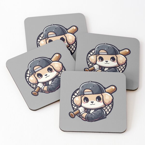 Item preview, Kawaii Anime Dog Baseball Cartoon With Baseball Bat designed and sold by Daqomm.